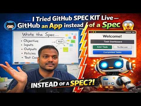 I Tried GitHub Spec Kit Live — It Built an App Instead of a Spec 😳 - Full Video | Spec Driven Dev